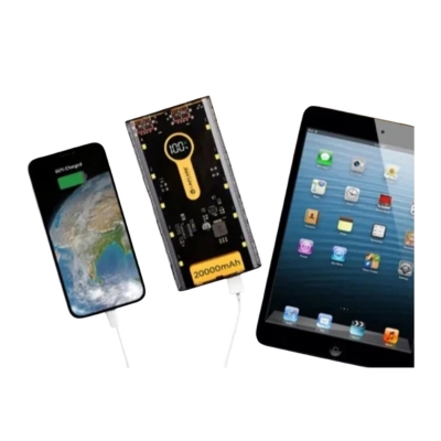 Picture of 22.5 Watt Kin Vale Power Bank Fast Charging 10000/20000 mAh T1-18 Black Mobile Power Bank Fully Transparent Design Premium Quality PD22.5W Type C Power Bank Two-Way Fast Charging