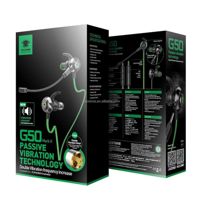 Picture of PLEXTONE G50 Gaming Earphones with Mic & Passive Vibration Technology