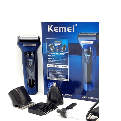 Picture of Kemei KM-6330 Grooming Kit 3 in 1 Hair Mustache Beard Shaver Trimmer Clipper for Men