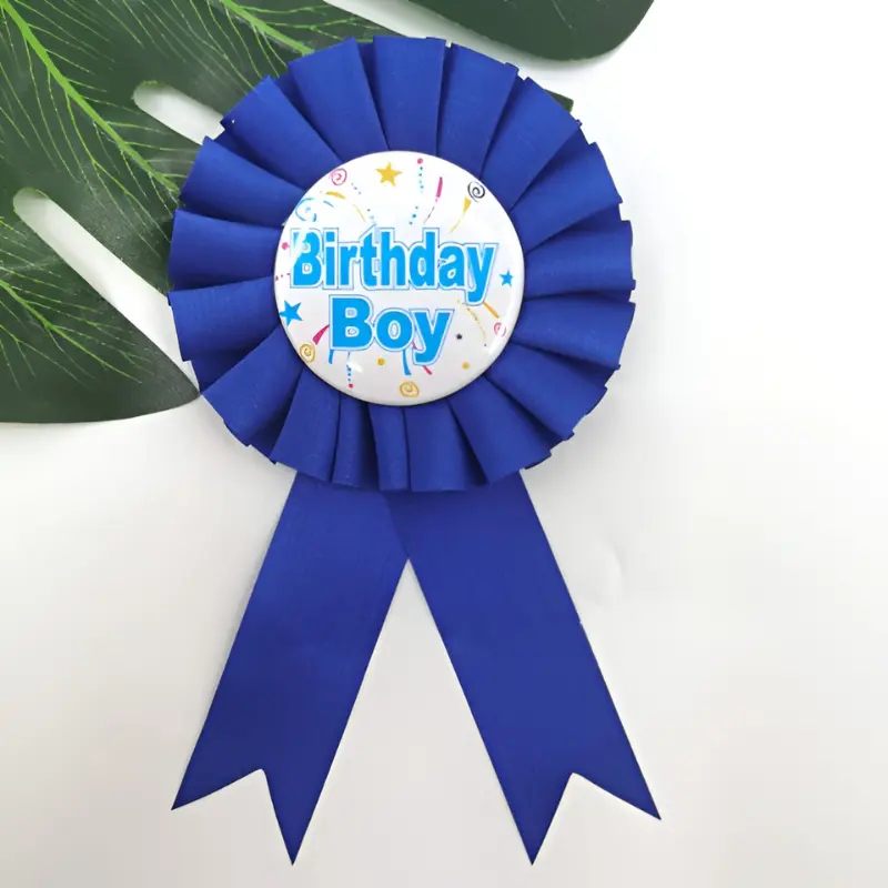 Birthday Boy & Birthday Girl Badge Pin- Boy & Girl Sash Badge Style Pin for Birthday Party Décor (Pack of 1 Pcs)