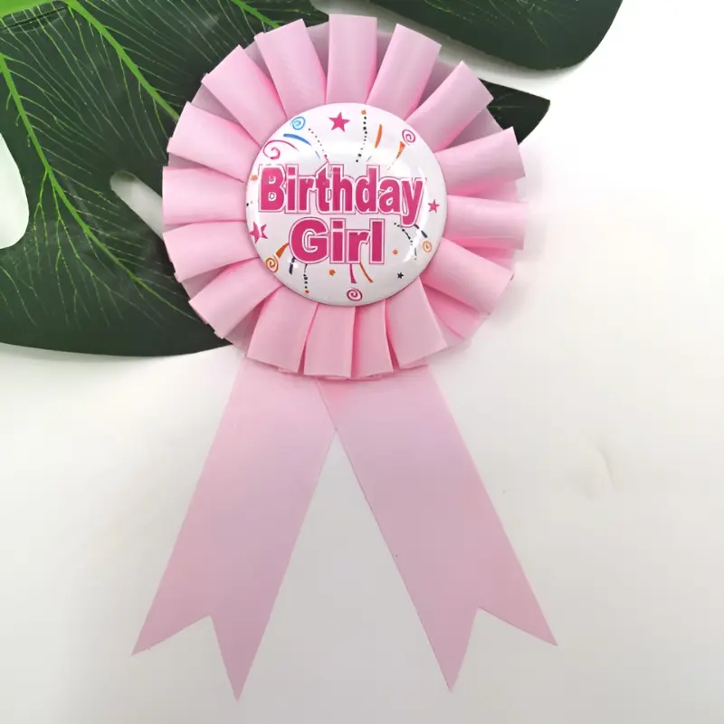 Birthday Boy & Birthday Girl Badge Pin- Boy & Girl Sash Badge Style Pin for Birthday Party Décor (Pack of 1 Pcs)