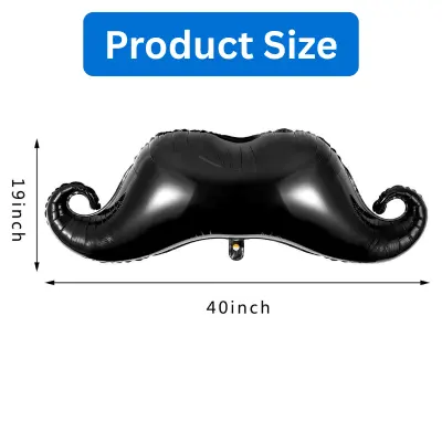 Large Mustache Shape Foil Balloon for Birthday, Wedding, Graduation & Father’s Day & Man Theme Party Decor- (Pack of 1 Pcs)