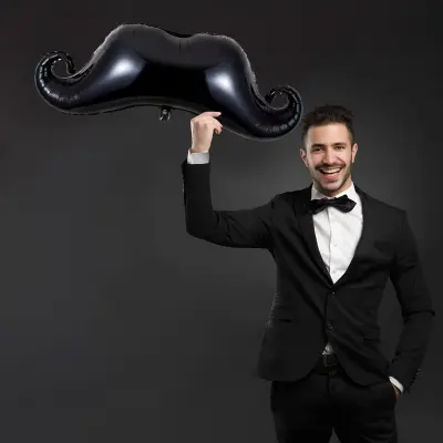 Large Mustache Shape Foil Balloon for Birthday, Wedding, Graduation & Father’s Day & Man Theme Party Decor- (Pack of 1 Pcs)