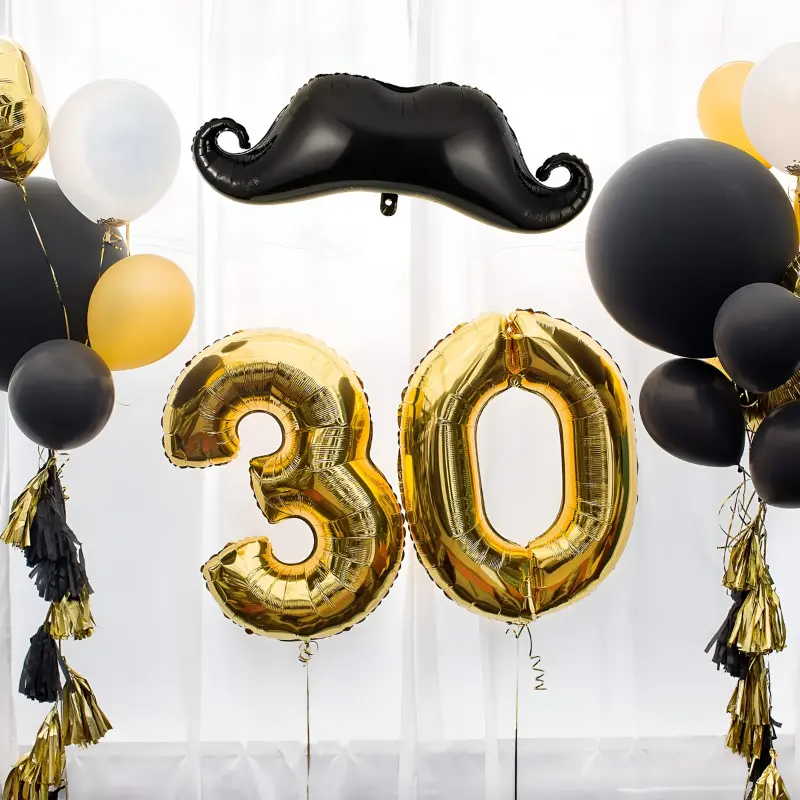 Large Mustache Shape Foil Balloon for Birthday, Wedding, Graduation & Father’s Day & Man Theme Party Decor- (Pack of 1 Pcs)
