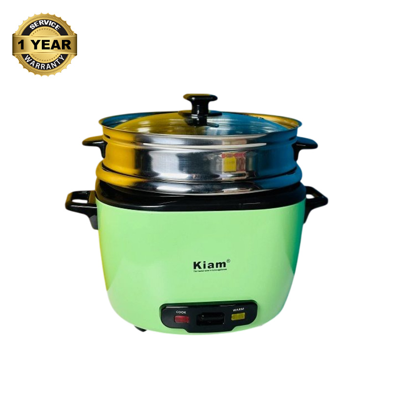 Picture of Kiam DRC 9704 2.8 liter Stainless Steel + Non-Stick Double Pot Rice Cooker