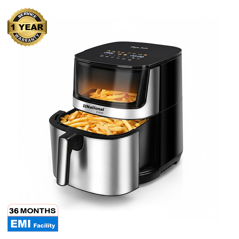 Picture of National Smartheat Hot Air Fryer 10 Ltr With Viewing Glass Window, Frying Without Oil, Digital Touch Display,10 In 1 Cooking Function-1700 Watt