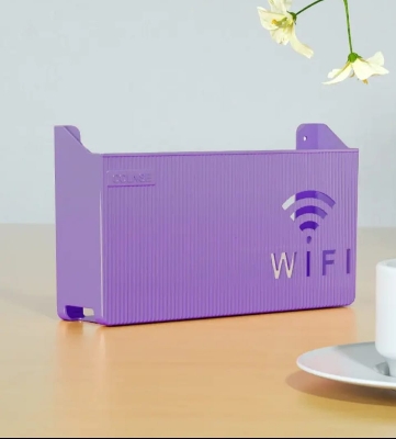 Picture of Wireless Wifi Router Shelf Storage Box Wall Hanging Plastic Organizer Box Cable Power Bracket Organizer Box Home Decor