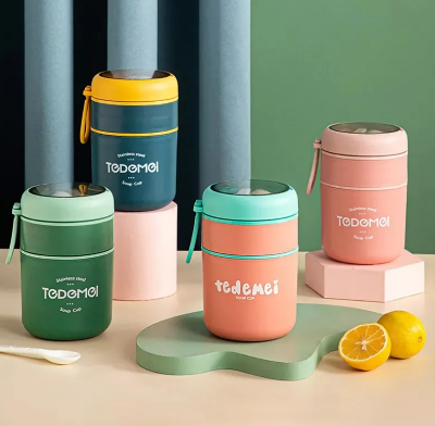 Picture of Stainless Steel Soup & Lunch Box with Spoon and Spoon Holder (530 ml)