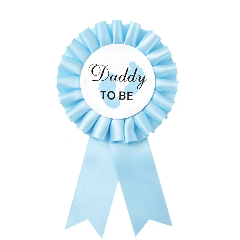 Mom To Be & Dad To Be Baby Shower Badge Pin- Mom & Dad Sash Badge Style Pin for Baby Shower Party Decor (Pack of 1 Pcs)