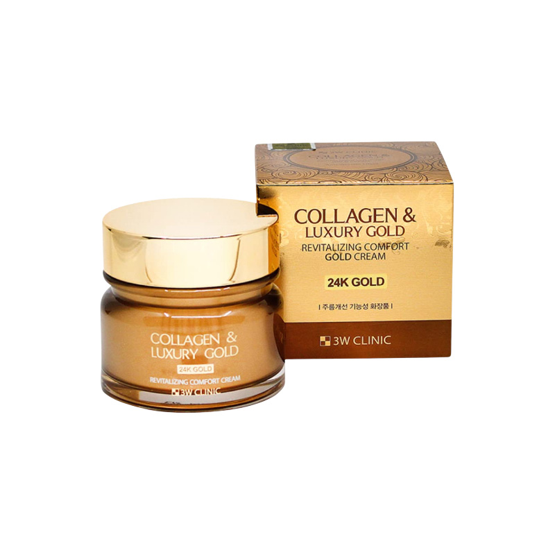 Picture of 3W Clinic Collagen & Luxury Gold Revitalizing Comfort Moisture 24K Gold Cream (Korea) - 100ml