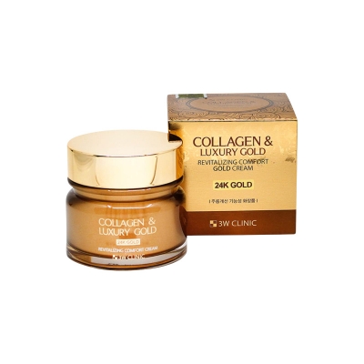 Picture of 3W Clinic Collagen & Luxury Gold Revitalizing Comfort Moisture 24K Gold Cream (Korea) - 100ml