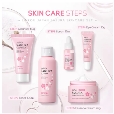 Picture of Laikou Japan Sakura Skincare face pack Set - 207 gm