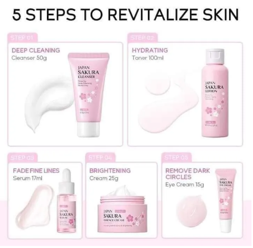 Picture of Laikou Japan Sakura Skincare face pack Set - 207 gm