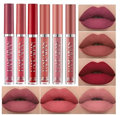 Picture of HANDAIYAN 6 Colors Long Lasting Velvet Lips Tint Liquid Lipsticks Waterproof Non-Stick Cup Lipgloss Gift Set( A)