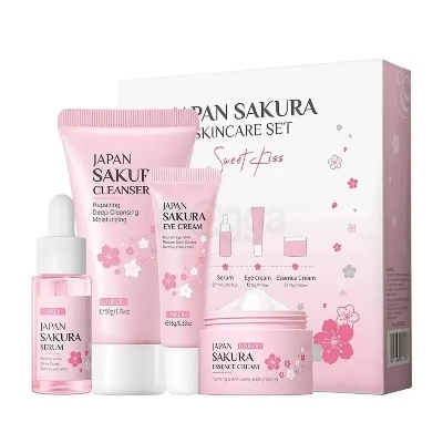 Picture of Laikou Japan Sakura Skin Care Set Sweet Kiss - 4pcs