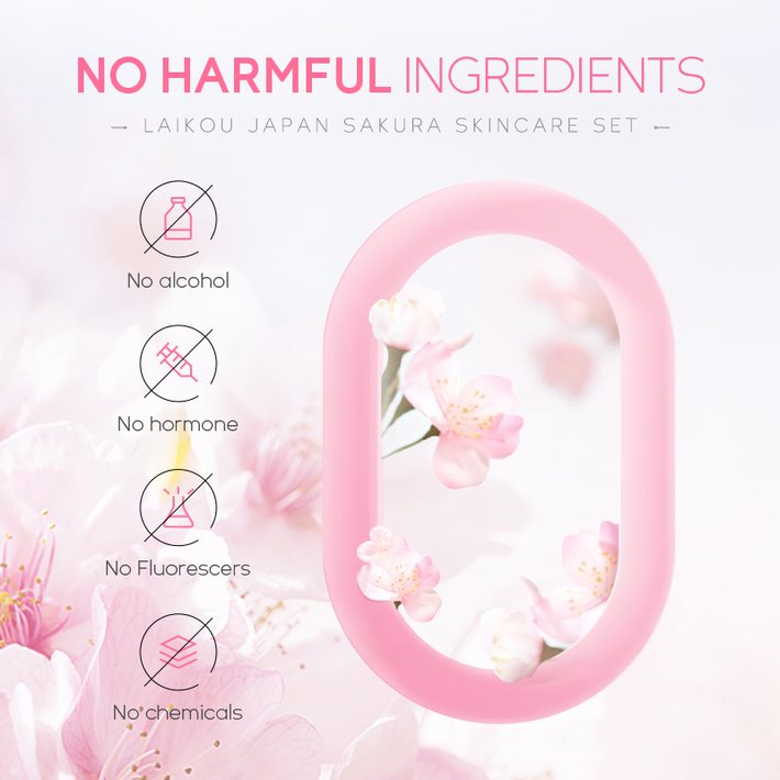Picture of Laikou Japan Sakura Skin Care Set Sweet Kiss - 4pcs