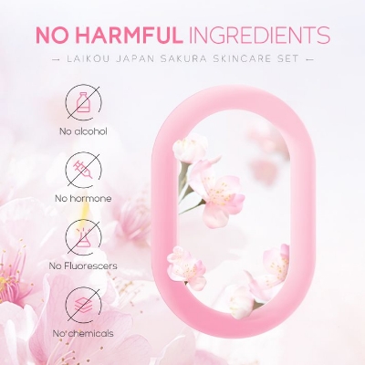Picture of Laikou Japan Sakura Skin Care Set Sweet Kiss - 4pcs