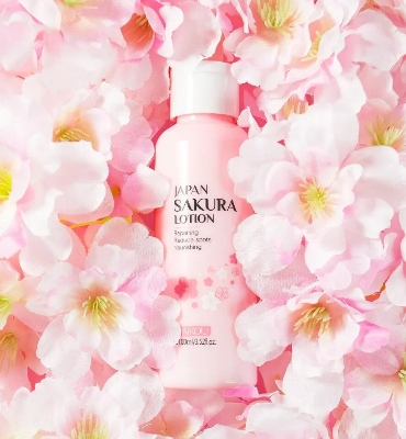 Picture of LAIKOU Japan Sakura Face Lotion - Moisturizing Skin Reduce Wrinkles Fine lines Skin Care 100ml