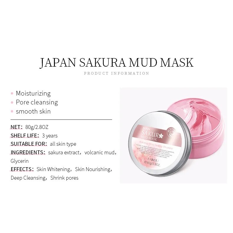 Picture of LAIKOU Japan Sakura Mud Mask 80gm