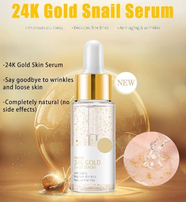 Picture of LAIKOU 24K Gold Snail Face Serum Anti-Aging Hyaluronic Acid Whitening Essence Nicotinamide Moisturizing Brighten Tighten Skin-17ml