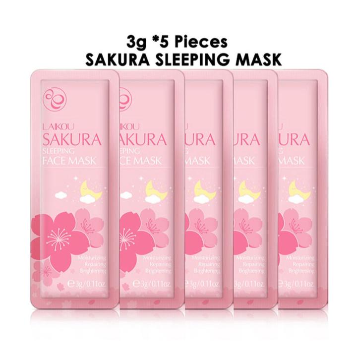 Picture of LAIKOU Sakura Sleeping Mask - 5Pcs Face Mask