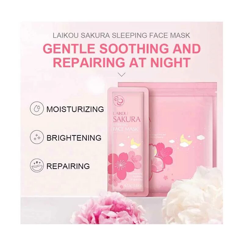 Picture of LAIKOU Sakura Sleeping Mask - 5Pcs Face Mask