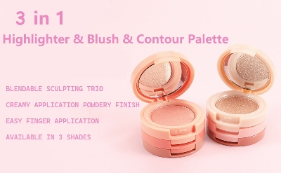 Picture of Miss Lara Blush & Highlighter 3 in 1..Shade : 01, Shade : 02