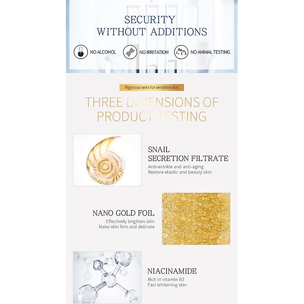 Picture of LAIKOU 24k Gold Snail Face Serum + Snail Extract Face Cream 25 gm [Combo]