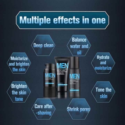 Picture of LAIKOU Men Personal Skin Care Products Face Cleaner Toner Cream Rejuvenating Skin Care Set