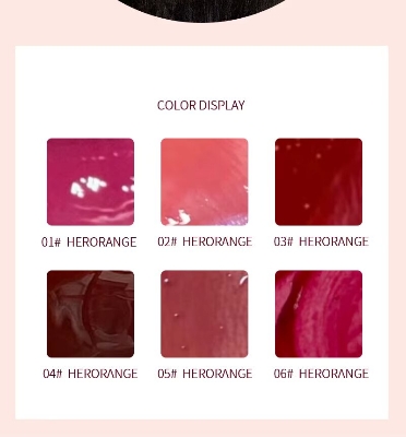 Picture of Herorange soft textured coloured glass mirror lip glaze