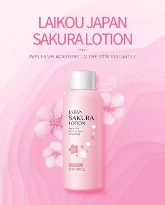 Picture of LAIKOU Japan Sakura Face Lotion Moisturizing Skin Reduce Wrinkles Fine lines Skin Care 100ml