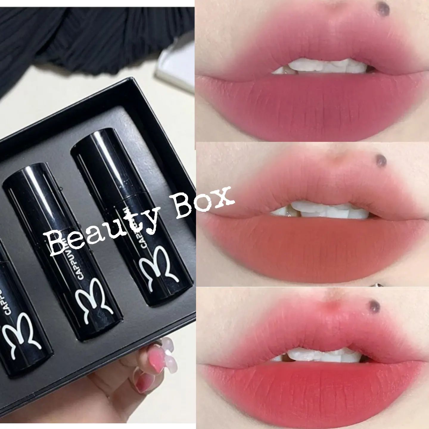 Picture of Cappuvini blackbunny pipe matte mud velvet lipstick