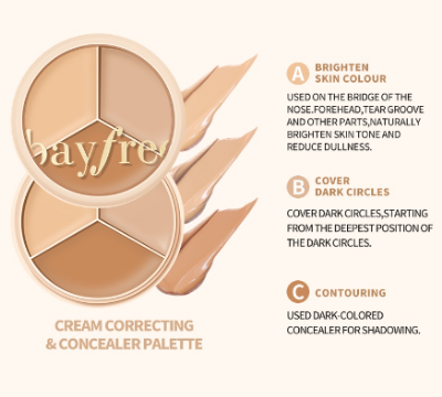 Picture of Beauty Glazed Softly 3 colors Concealer Palette