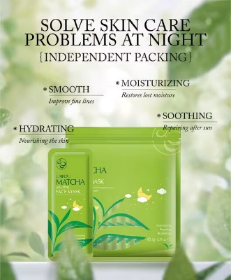 Picture of LAIKOU Matcha Sleeping Mask 5 pics (Farhana's unique Collection)