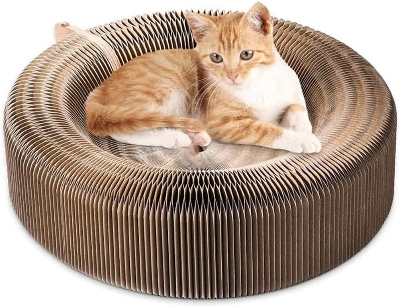 Picture of Cat Toys for Indoor Cats, Magic Cat Scratching Pads with a Cat Toy Bell Ball, Cat Scratching Board, Foldable Convenient Cat Scratcher