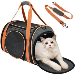 Picture of ROBMET Cat Carrier TSA Airline Approved with Ventilation for Small Medium Cats Dogs Puppies