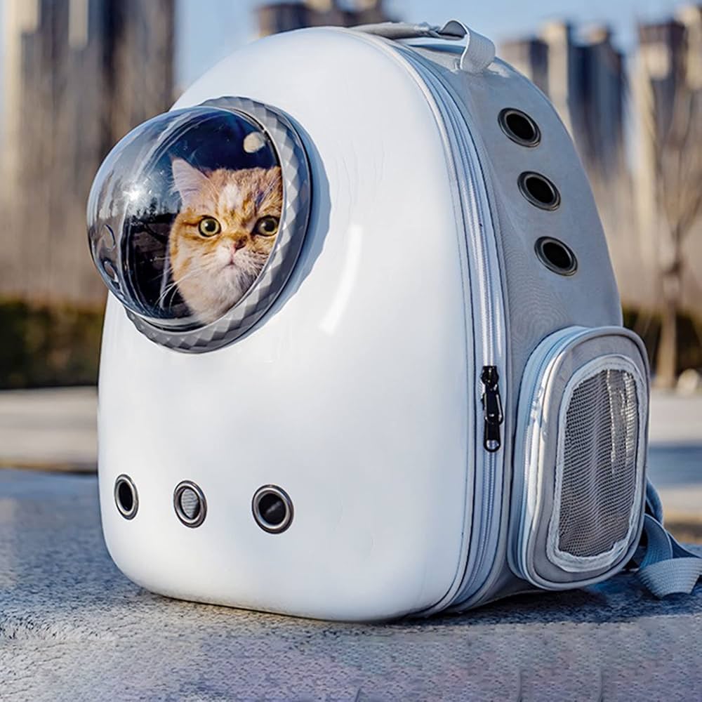 Picture of Cat Bag Outing Carrying Bag Clear Space Capsule Backpack Cat Backpack Cat School Bag Large Capacity Dog Bag Pet Supplies