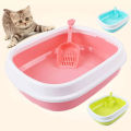 Picture of Cat Litter Box with Scoop - Pink & Blue Green