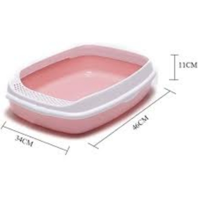 Picture of Emily Pets Cat Litter Box Open Cat Litter with Cat Toilet Large Space Large Capacity Pet Supplies Cat Litter and Free 5L Cat Litter and Spoon