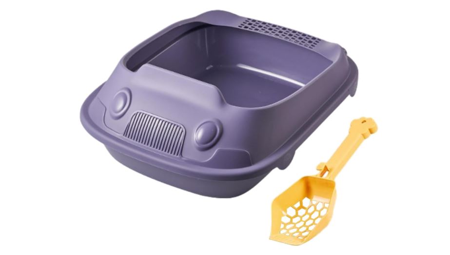 Picture of Cat Litter Box, with High Side with Scooper Cat Litter Tray Open Top Pet Litter Tray Kitten Potty Toilet for All Kinds of Cat Litter, China