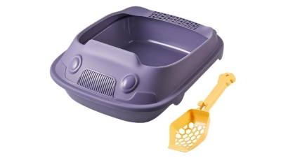 Picture of Cat Litter Box, with High Side with Scooper Cat Litter Tray Open Top Pet Litter Tray Kitten Potty Toilet for All Kinds of Cat Litter, China