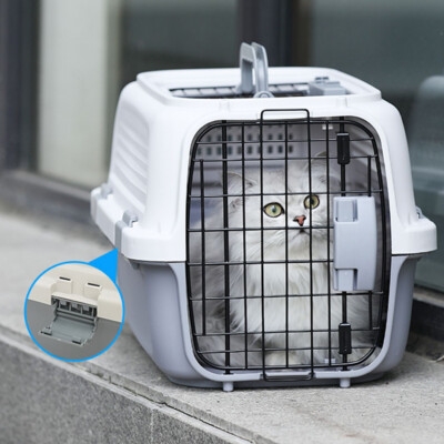 Picture of Pet Carrier Cat Dog Suitcase Air Transport Box Travel Hospital Carry Case Container Car Box Air Transport Carry Bag Transport Cat Dog Cage Out Box Camping Carry ( Size- L)