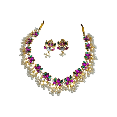Picture of Kundan Choker Set Jewelry Unisex Fashion Necklaces And Pendants Accessories