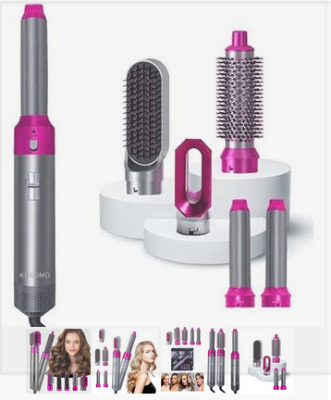 Picture of Hair Dryer, 5 in 1 Brush Styler Professional Electric Hot Air Brush Styling Tool Barber Household Hair Curler For Dyson Airwrap