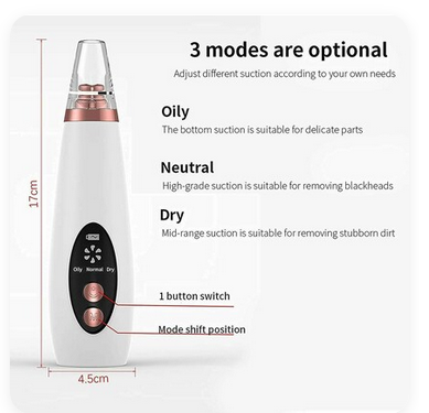Picture of Multifunctional Cleaning Instrument, Electric Blackhead Remover Machine Vacuum Acne Cleaner Pore Remove Facial Skin Cleanser Care Multifunctional Cleaning Instrument, Blackhead Remover Multifunctional Cleaning Instrument
