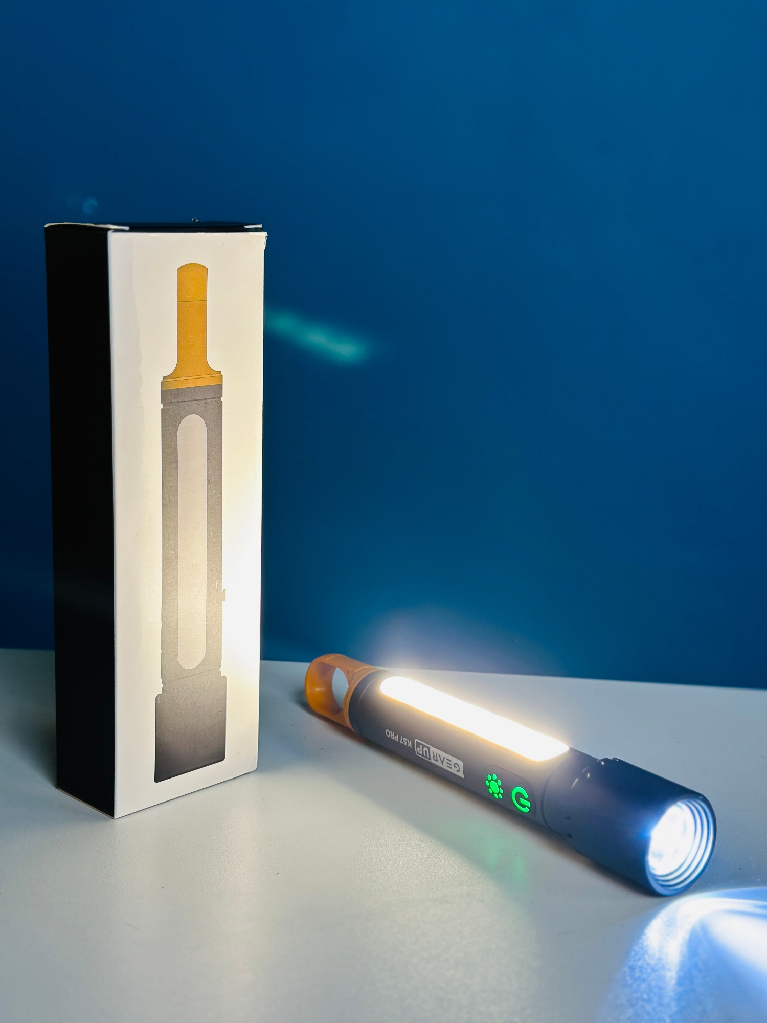 Picture of GearUP K57 PRO - Rechargeable High Power Flashlight + Large COB Light with 3500mAh Lithium Battery