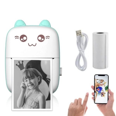 Picture of GearUp Mini Thermal Printer Wireless Bluetooth Photo Printer POS Pocket Mobile Sticker Printer