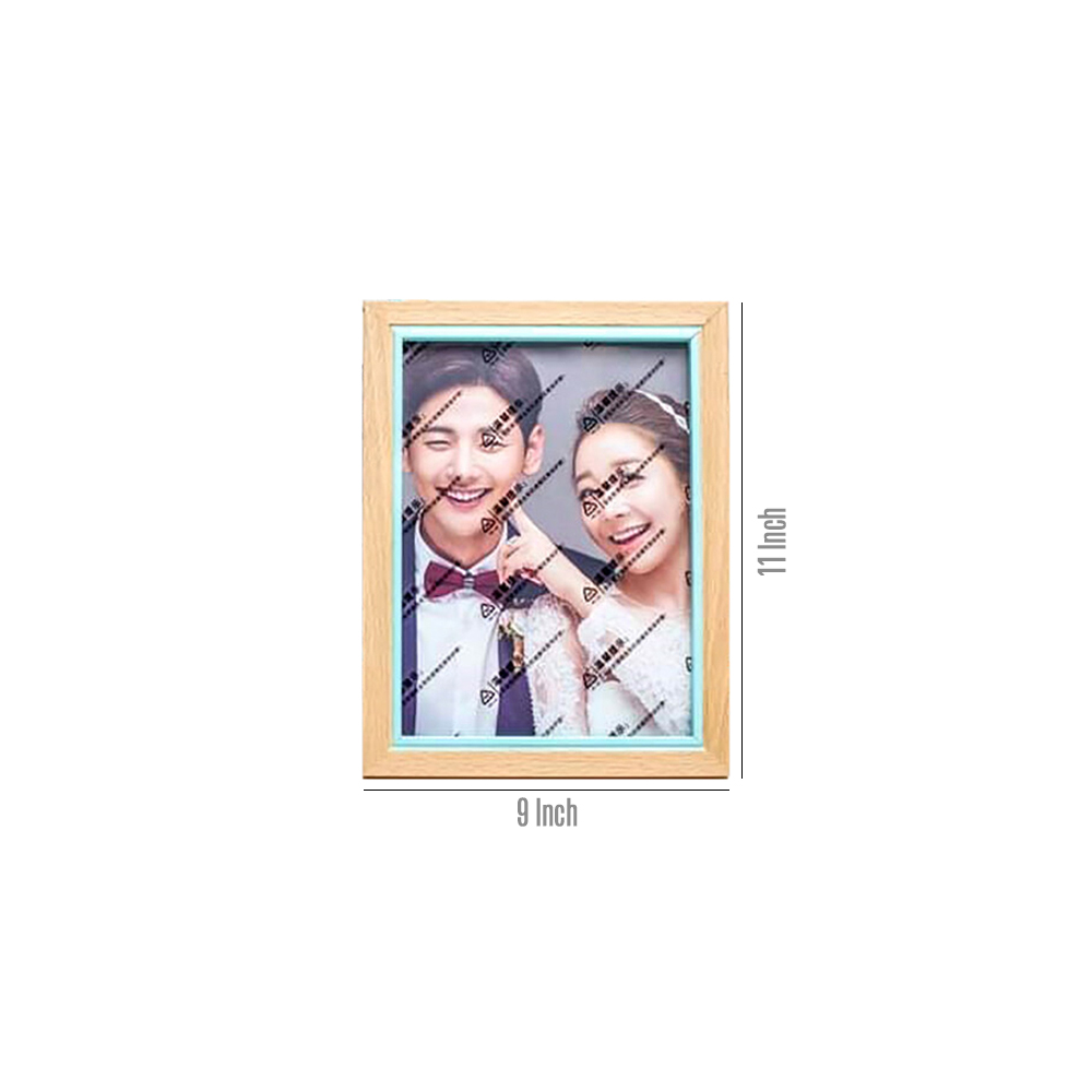 Picture of Premium Wooden Photo Frame - High-Quality Craftsmanship | Attractive Design - Brown & Transparent Finish - Size 09"x 11" - Origin - China