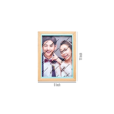 Picture of Premium Wooden Photo Frame - High-Quality Craftsmanship | Attractive Design - Brown & Transparent Finish - Size 09"x 11" - Origin - China