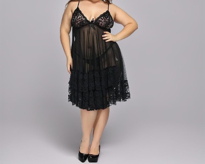 Picture of Women's sleeping nightgown black 97